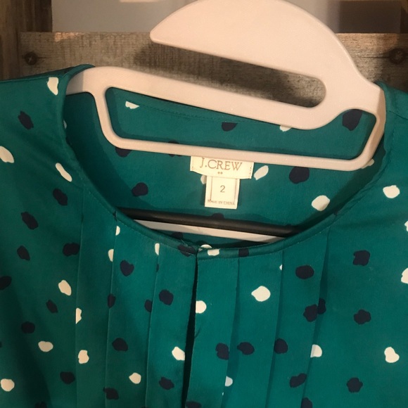 Bundle 4/25 JCREW blouse, Satin Green, Size 2 - Picture 3 of 3